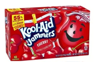 Kool-Aid Jammers Cherry 10 bolsas de 177 ml
